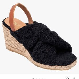 Andre Assous made in spain NWOT size 41 Gertie espadrille wedge black…